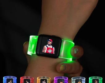 Custom Printed Wristbands Personalized Wristbands Event Wristbands Personalized Glow Bracelets LED Light Up Concert Bachelorette Party Favor