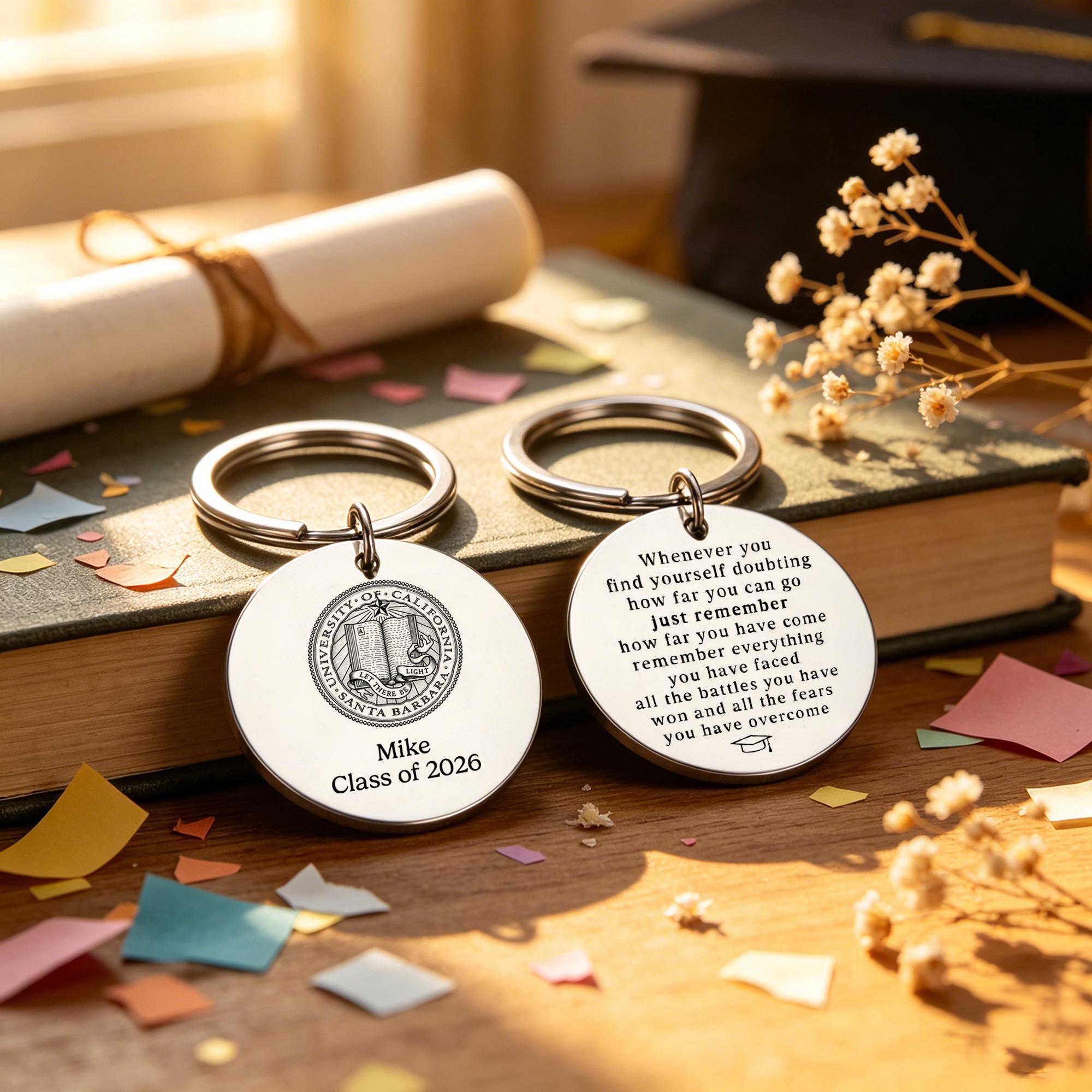 Keychain Class Gift Personalized Graduation Keychain, Graduation Gift for Her Him, Class of ...