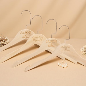 Personalized Bridesmaid Hangers,Bridesmaid Hangers,Bride Hanger,Bridal Party,Personalized Wedding Hanger,Wooden Engraved Hanger,Name Hangers