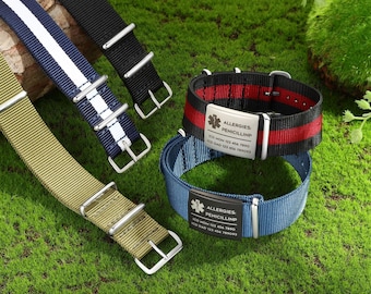 Personalized Medical Alert ID Bracelet, Custom Medical Wristband,Emergency SOS Bracelet, Gifts for Epilepsy, Diabetes, and Allergy Patients