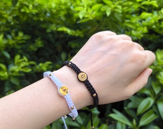 Coppia Di Braccialetti Coordinati - Bracciali In Corda Regolabile Con Ciondolo Cuore, Regalo Per Fidanzati, Marito, Moglie, San Valentino