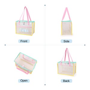 Personalized Beach Tote Bag, Custom Girls Trip Bag, Bachelorette Party Gift bag, Summer Pool Bag, Bridesmaid Beach Tote Bags image 5