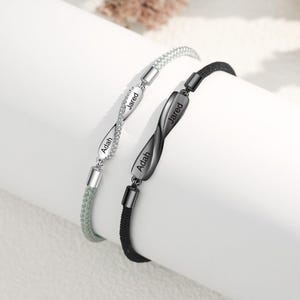 Personalisierte Paar Armbänder Set, benutzerdefinierte passende Armbänder für Paare, meine ewige Liebe, Paare Armbänder Geschenk für Liebhaber