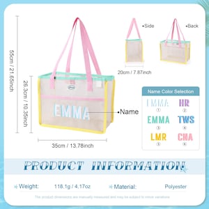 Personalized Beach Tote Bag, Custom Girls Trip Bag, Bachelorette Party Gift bag, Summer Pool Bag, Bridesmaid Beach Tote Bags image 4