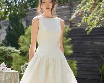 knee length dresses for ladies Elsa Strapless Drape Midi Dress • American Threads Boutique Dresses Pink / L main image 0