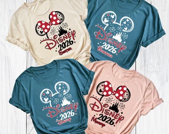 Disney World 2026 Family Shirts, Custom Disney Trip Tees, Matching Vacation Outfits, Personalized Family Disney Shirts, Disney Birthday Tee