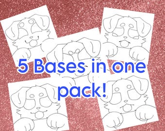 5 in 1 Fursona Bases! | Tongue and Paw pose.