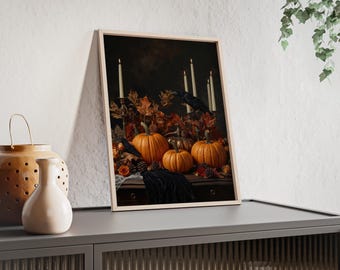 Autumn Pumpkin Still Life Poster | Wall Art