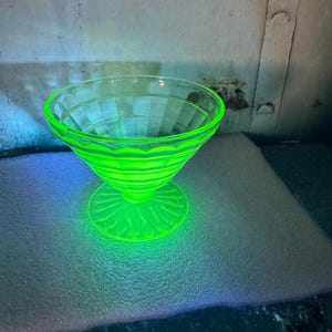 Uranium glass dessert cups