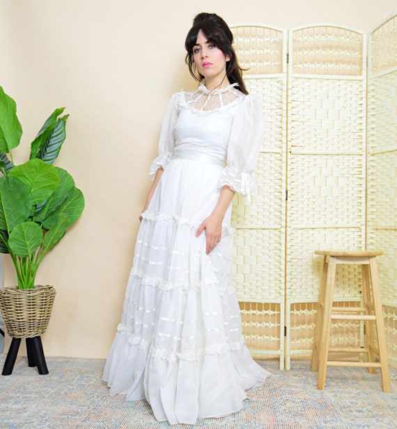 Vintage gunne sax full length wedding dress - UK 6