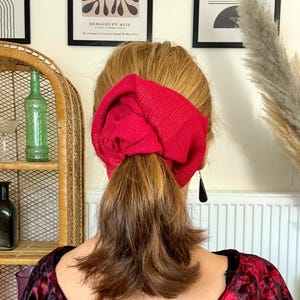 Red hair scrunchie, xl scrunchie, giant scrunchies, festival hair accessories, made in UK
