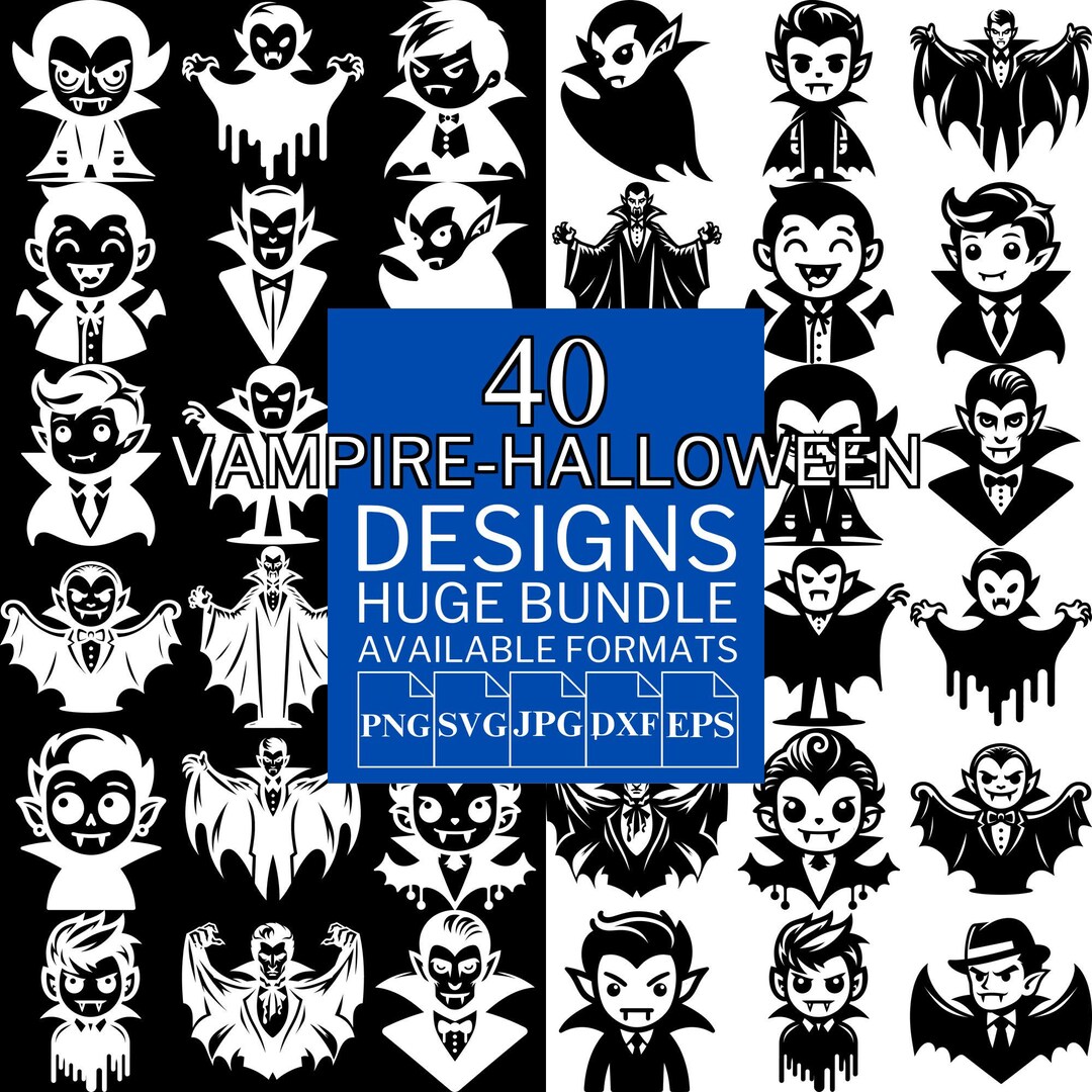 Vampire Halloween SVG Bundle: Vector Cut Files for Cricut & Silhouette ...