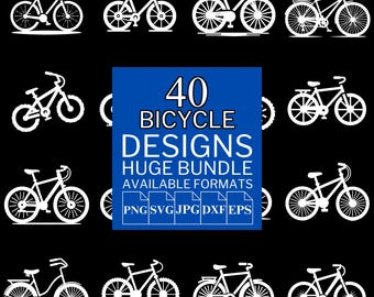 40 Bicycle SVG Bundle: Vector Cut Files for Cricut & Silhouette
