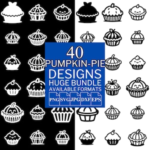 Pumpkin Pie SVG Bundle: Cricut & Silhouette Vector Designs (Digital Download)
