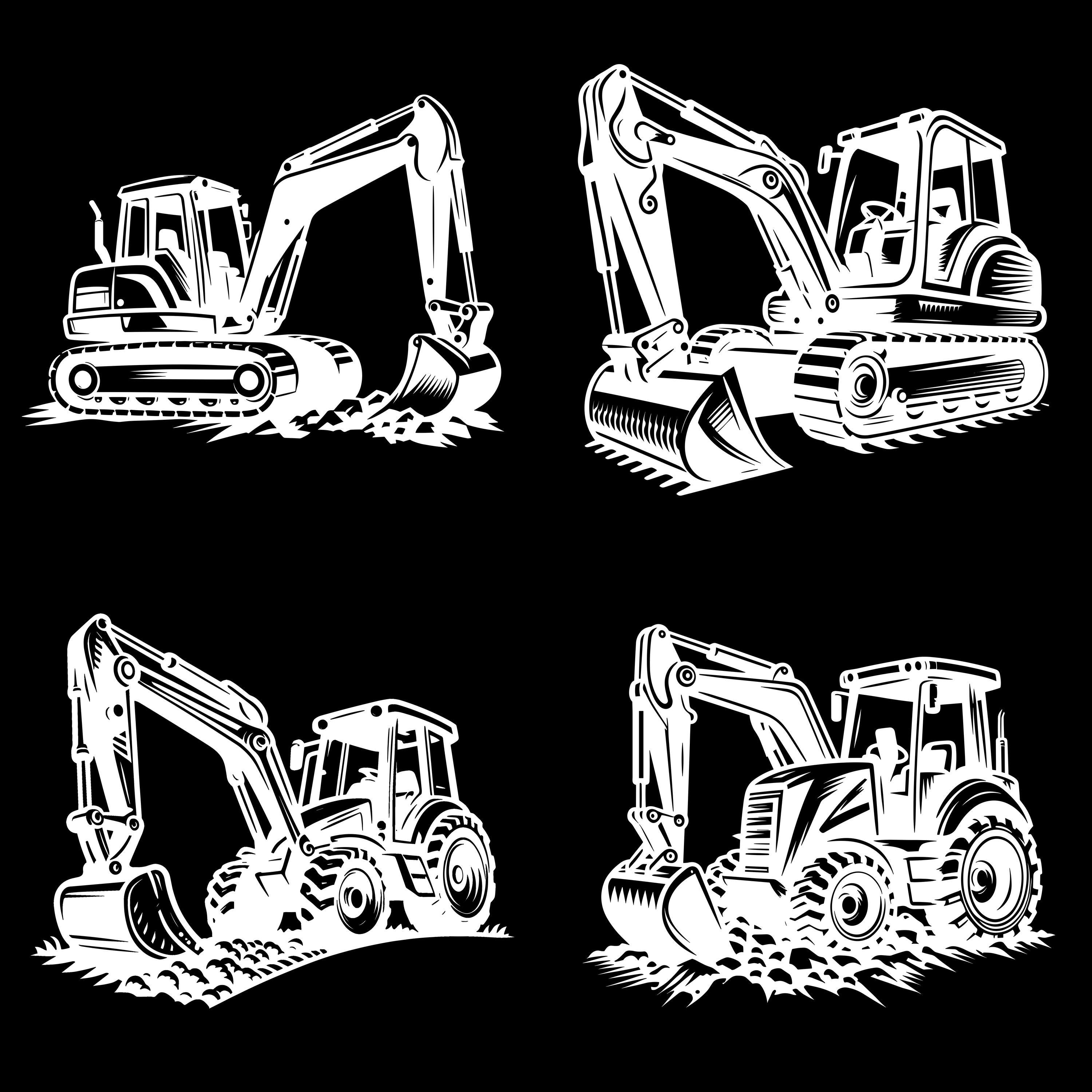 Backhoe SVG Bundle: 40 Unique Vector Designs (digital Download) - Etsy