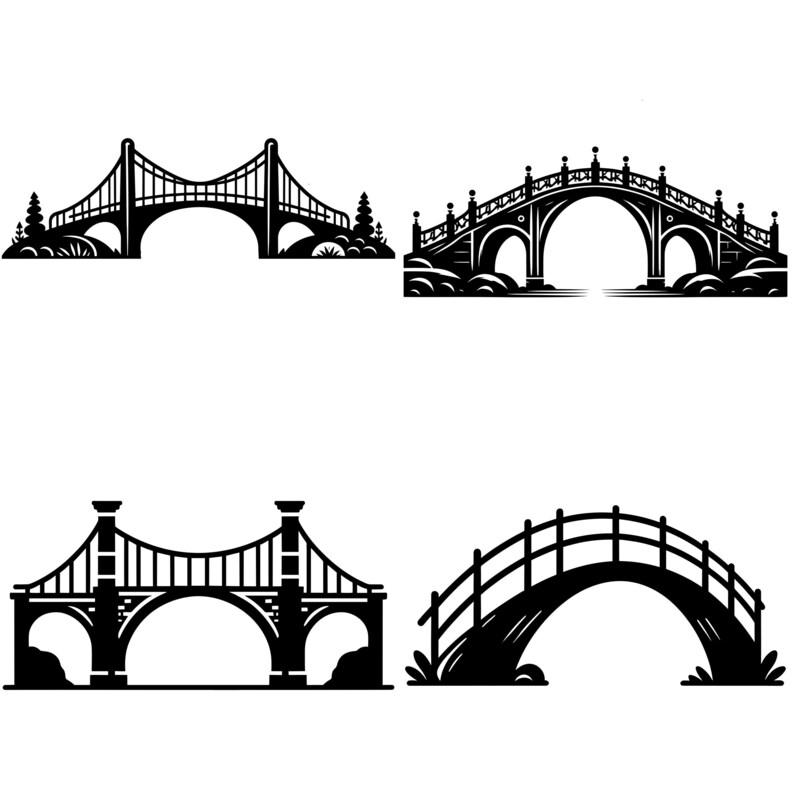 Bridge SVG Bundle: 40 Unique Vector Designs (cricut & Silhouette) - Etsy