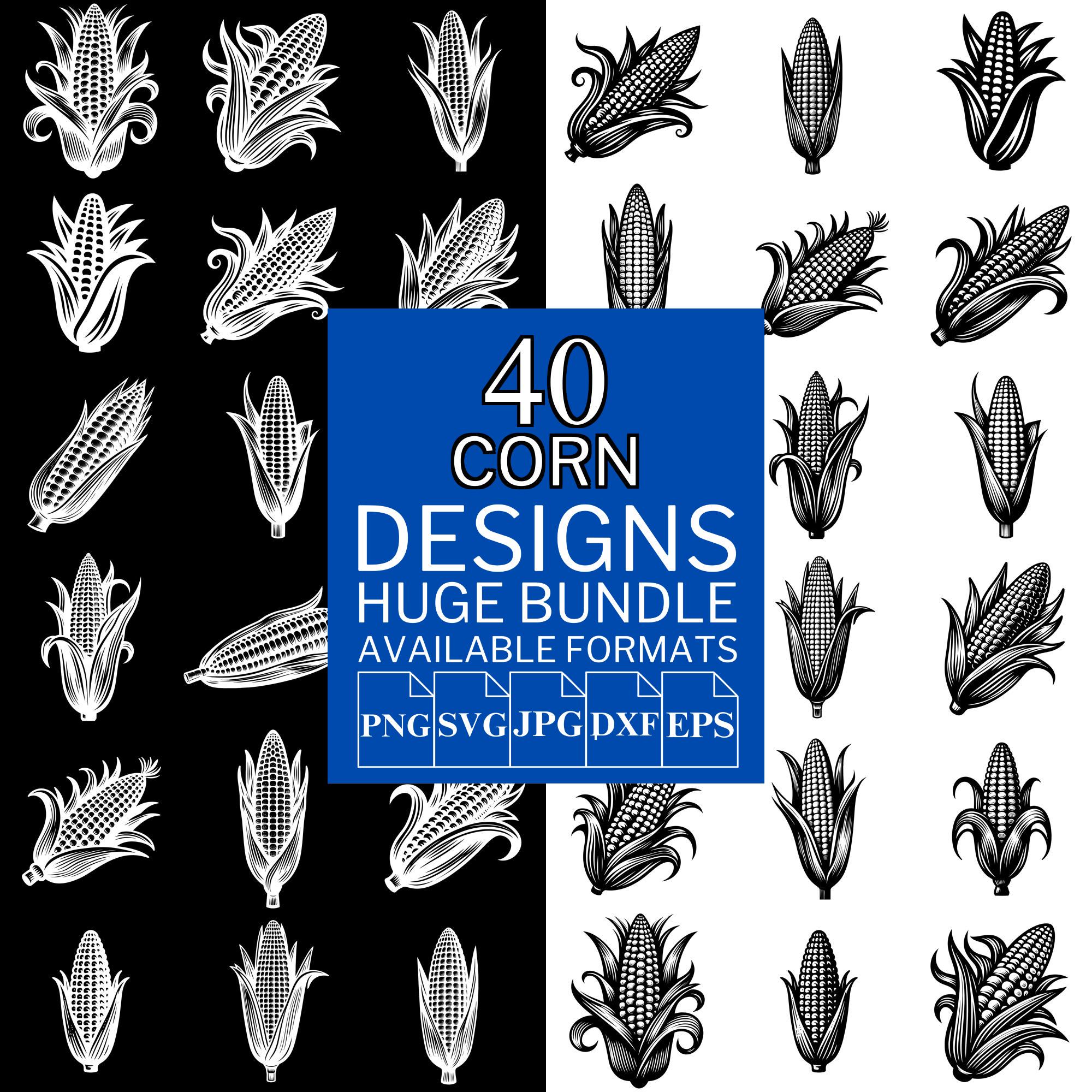 Corn Design/layout Corn SVG Bundle: Vector Clipart Designs for Cricut & Silhouette ...