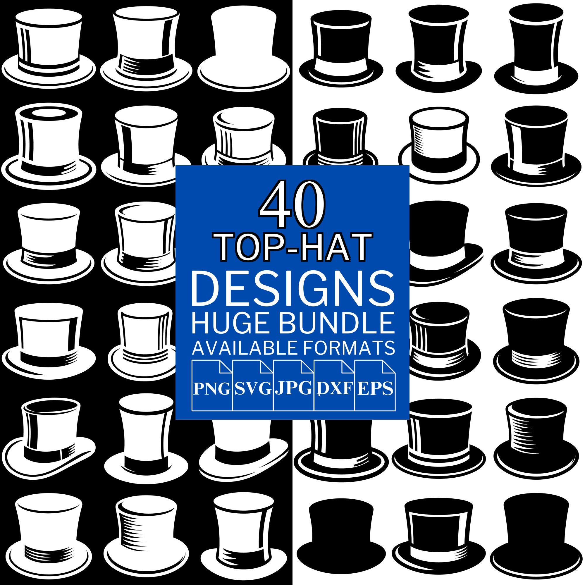 Top Hat SVG Bundle: 40 Unique Vector Designs for Cricut  display picture 2