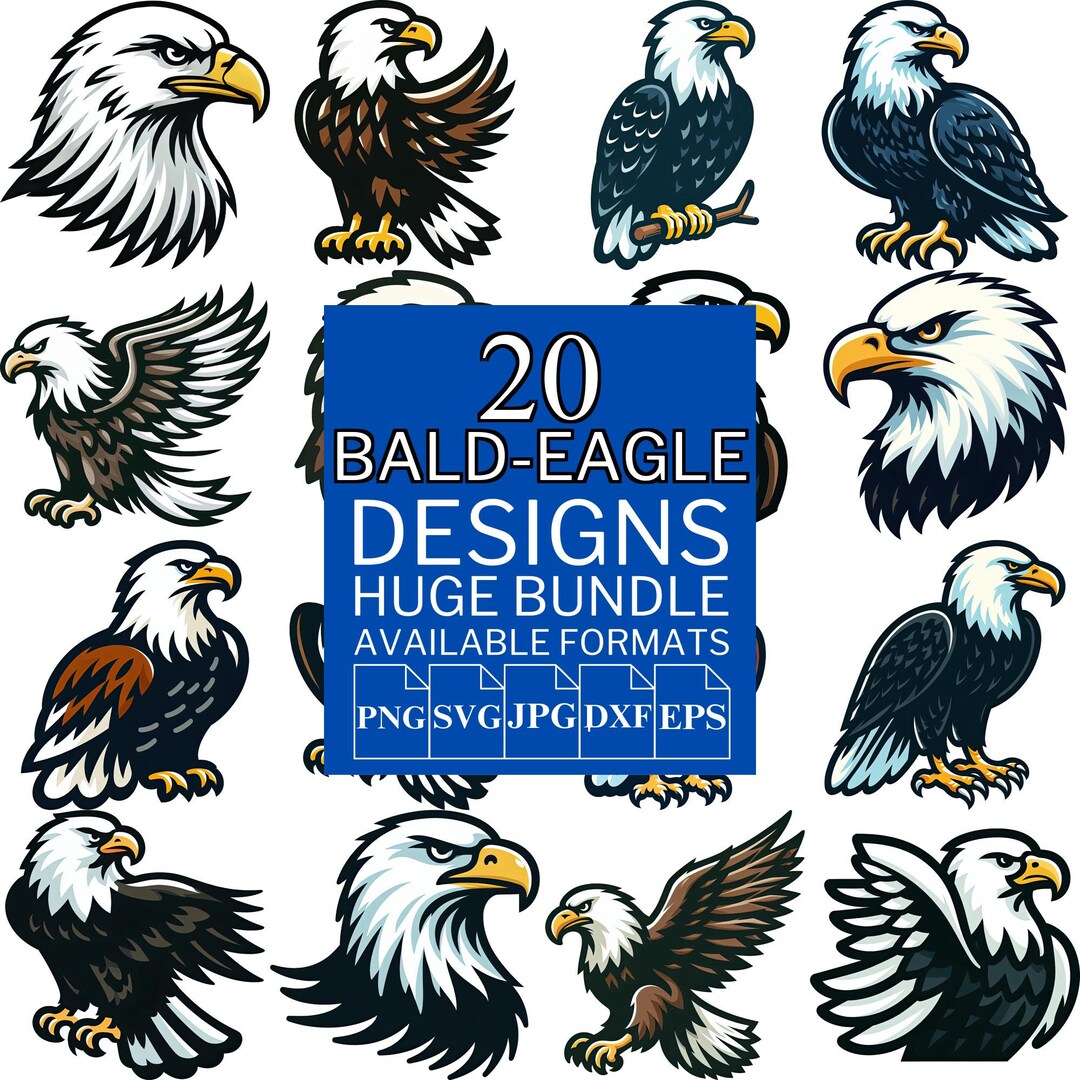 Bald Eagle SVG Bundle: Vector Cut Files for Cricut & Silhouette - Etsy UK