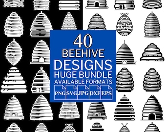 Paquete SVG de colmena: 40 diseños vectoriales para Cricut y Silhouette