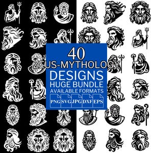 40 Zeus Mythology SVG Bundle - Unique Vector Files for Cricut and Silhouette, Zeus Mythology Designs, 5 Available Format
