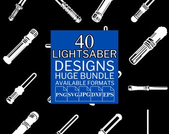 Lightsaber SVG Bundle: Vector Clipart Designs for Cricut & Silhouette (Digital Download)