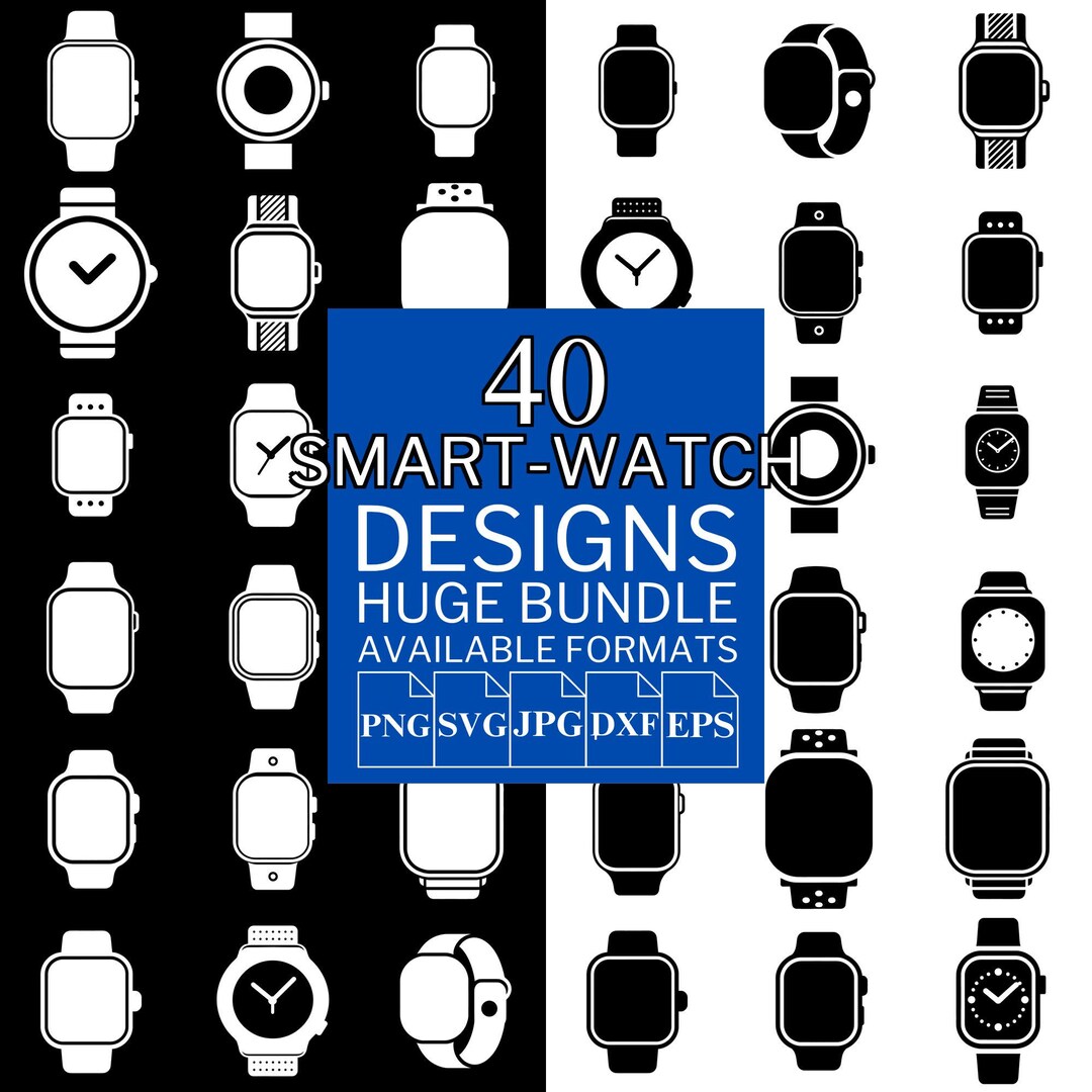 Smart Watch SVG Bundle: Vector Clipart for Cricut & Silhouette (5 ...
