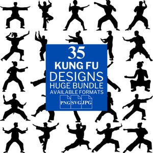 35 Kung Fu SVG Bundle - Unique Vector Files for Cricut and Silhouette, Kung Fu Clipart, Kung Fu Designs, 3 Available Format