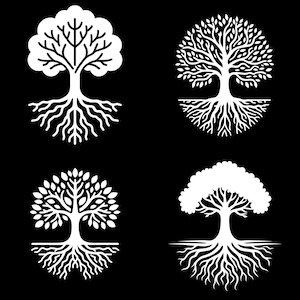 Tree With Roots SVG Bundle: Vector Cut Files for Cricut & Silhouette ...