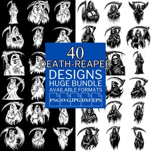 40 Death Reaper SVG Bundle - Unique Vector Files for Cricut and Silhouette, Death Reaper Clipart, Death Reaper Designs, 5 Available Format