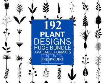 Plant SVG Bundle: 192 Vector Designs for Cricut & Silhouette (JPG, PNG)