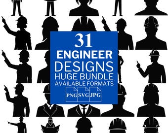 Ingenjör SVG-paket: 31 unika vektordesigner (digital nedladdning)