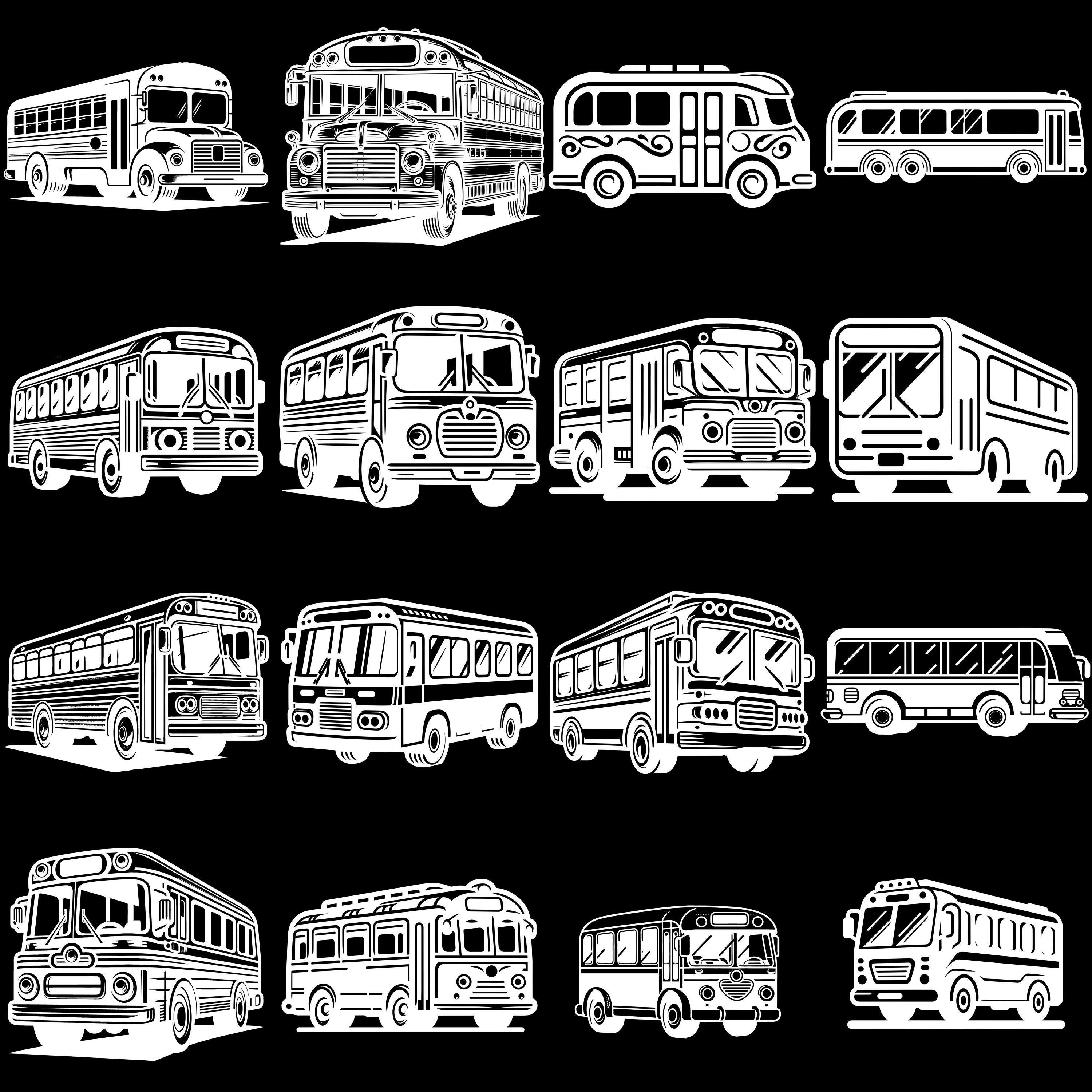 Bus SVG Bundle: 40 Unique Vector Designs (cricut & Silhouette) - Etsy