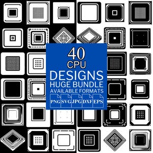 40 Cpu SVG Bundle - Unique Vector Files for Cricut and Silhouette, Cpu Clipart, Cpu Designs, 5 Available Format