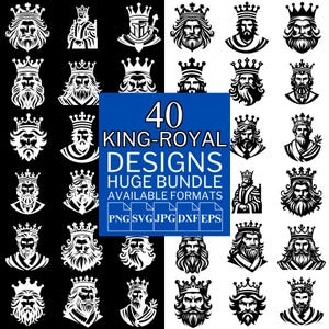 King Royal SVG Bundle: Vector Designs for Cricut & Silhouette (5 Formats)