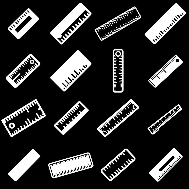 Ruler SVG Bundle: Vector Cut Files for Cricut & Silhouette (digital ...