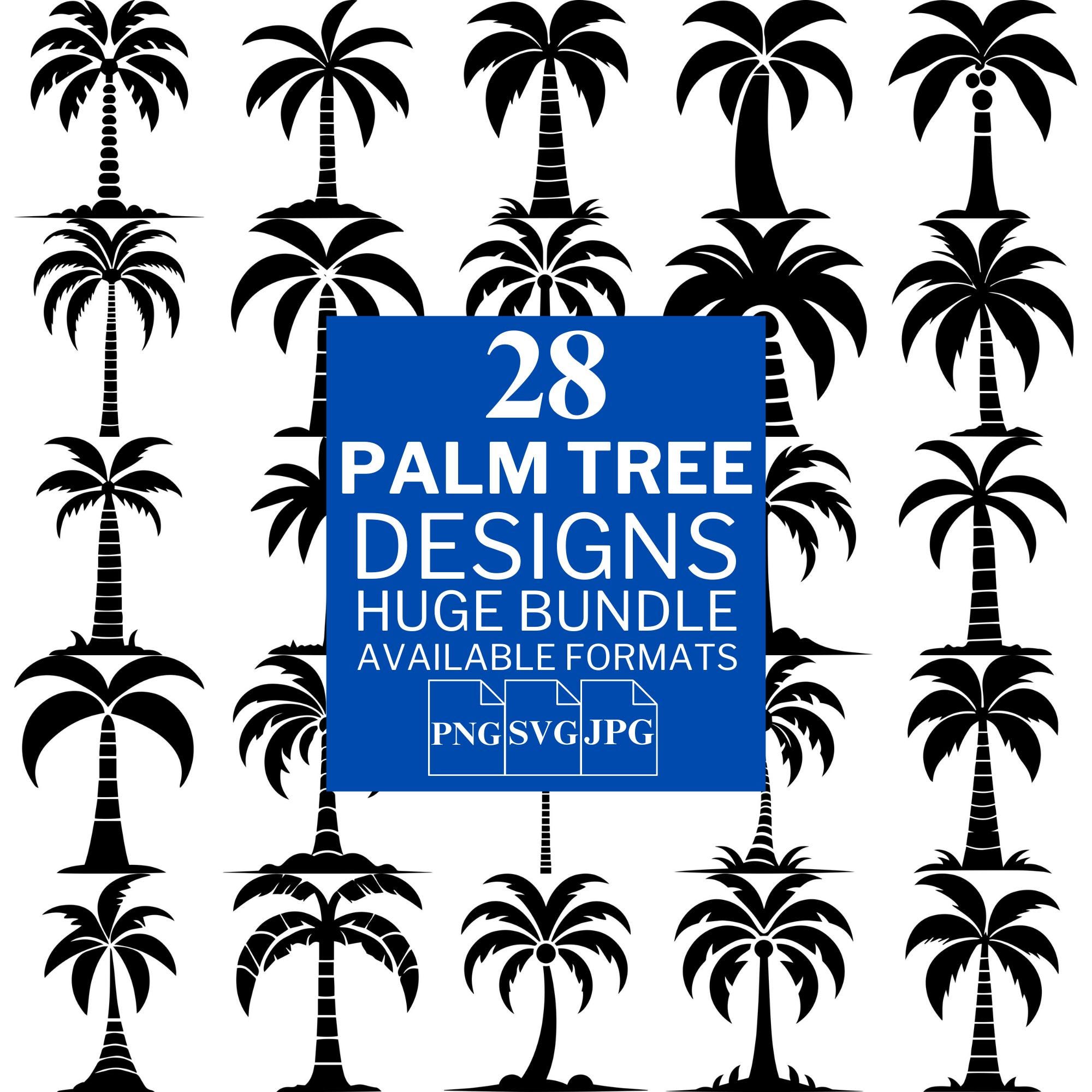 Palm Tree SVG Bundle: 28 Unique Vector Designs (digital Download) - Etsy