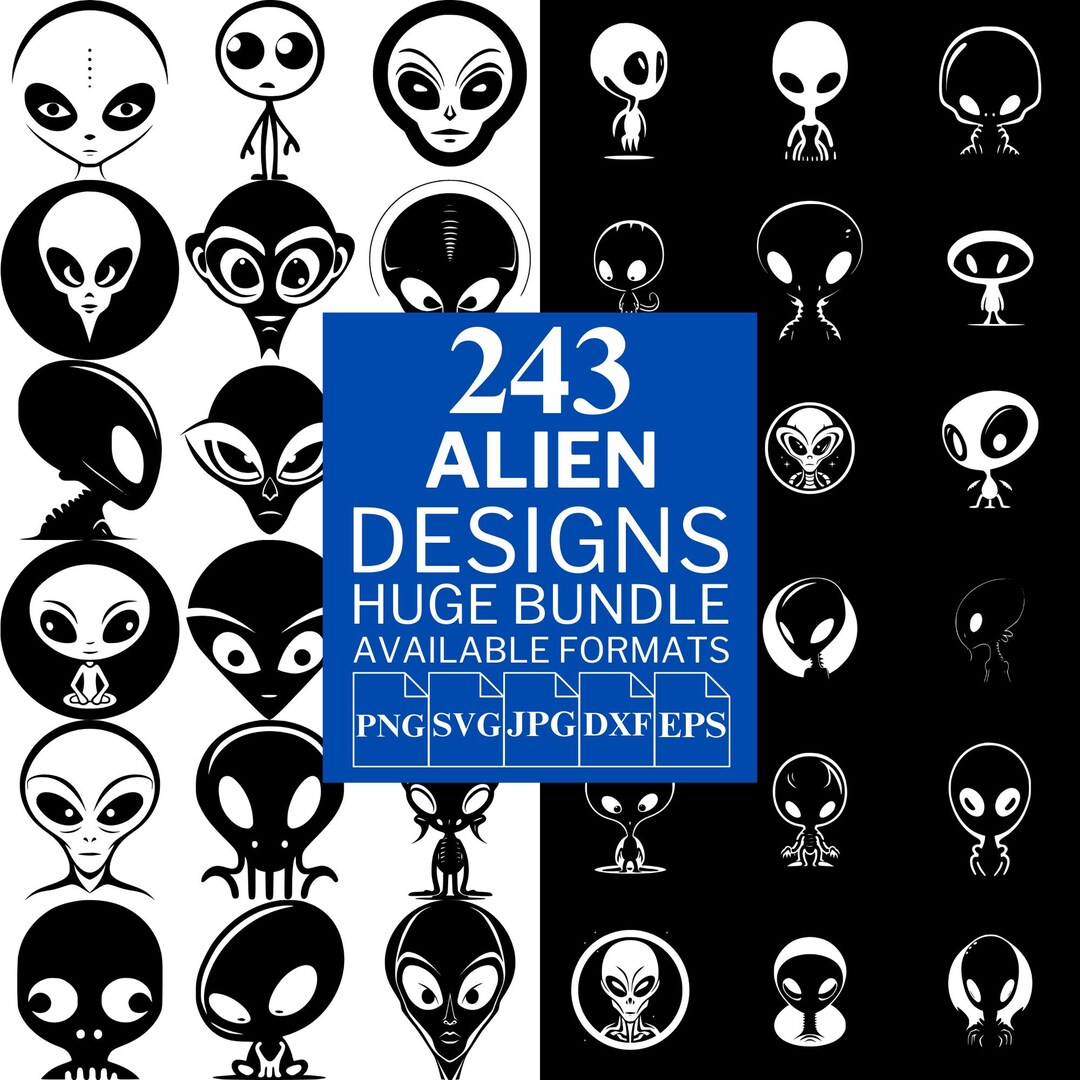 243 Alien SVG Bundle: Vector Clipart for Cricut & Silhouette - Etsy