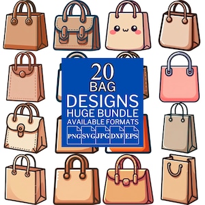 Bag SVG Bundle: 20 Vector Designs for Cricut & Silhouette