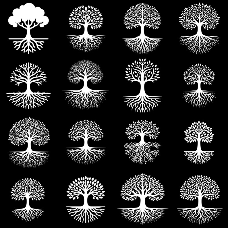 Tree Core Svg Tree With Roots SVG Bundle: Vector Cut Files for Cricut & Silhouette ...