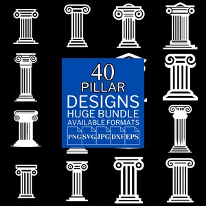 40 Pillar SVG Bundle - Unique Vector Files for Cricut and Silhouette, Pillar Clipart, Pillar Designs, 5 Available Format