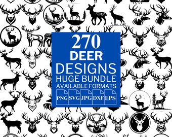 270 Deer SVG Bundle: Vector Clipart for Cricut & Silhouette (Digital Download)