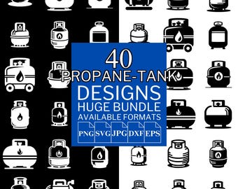 Propane Tank SVG Bundle: Cricut & Silhouette Vector Designs (Digital Download)
