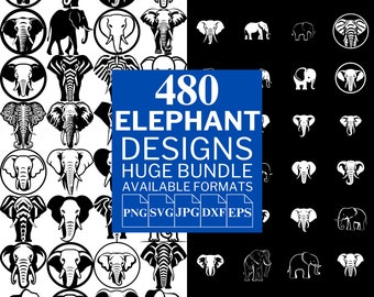 Elephant SVG Bundle: 480 Vector Designs for Cricut & Silhouette (Digital Download)