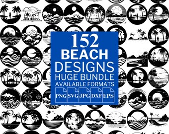 Beach SVG Bundle: 152 Unique Vector Designs (Digital Download)