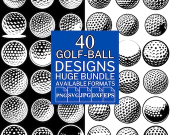 Golfball SVG Bundle: Vektor Clipart Designs für Cricut & Silhouette (digitaler Download)