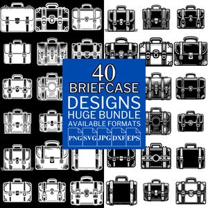 Lot de 40 porte-documents SVG - fichiers vectoriels uniques pour Cricut et Silhouette, cliparts porte-documents, modèles de porte-documents, 5 formats disponibles