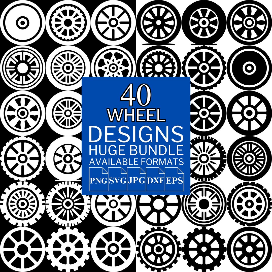 Wheel SVG Bundle: Vector Clipart for Cricut & Silhouette (5 Formats) - Etsy
