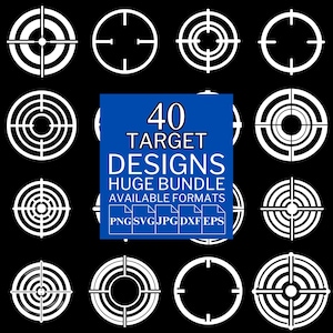 40 Target SVG Bundle - Unique Vector Files for Cricut and Silhouette, Target Clipart, Target Designs, 5 Available Format
