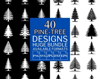 Pine Tree SVG Bundle: Vector Clipart for Cricut & Silhouette (5 Formats)
